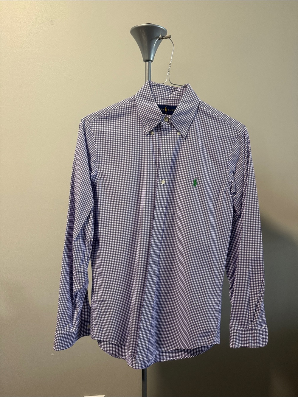 3 Ralph Lauren Purple Checked Button-Down, Black Calvin Klein & Gray Van Heusen